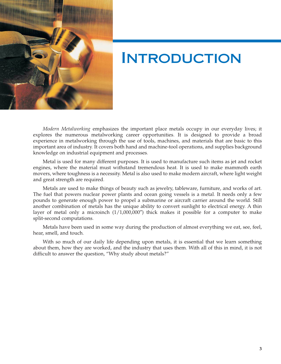Modern Metalworking, 9th Edition page 3