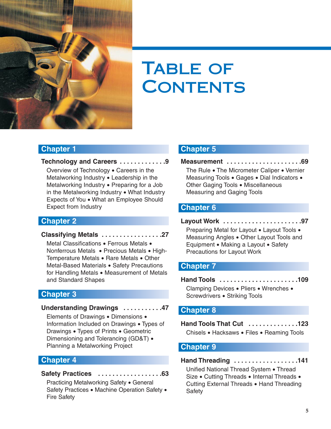 Modern Metalworking, 9th Edition page 5