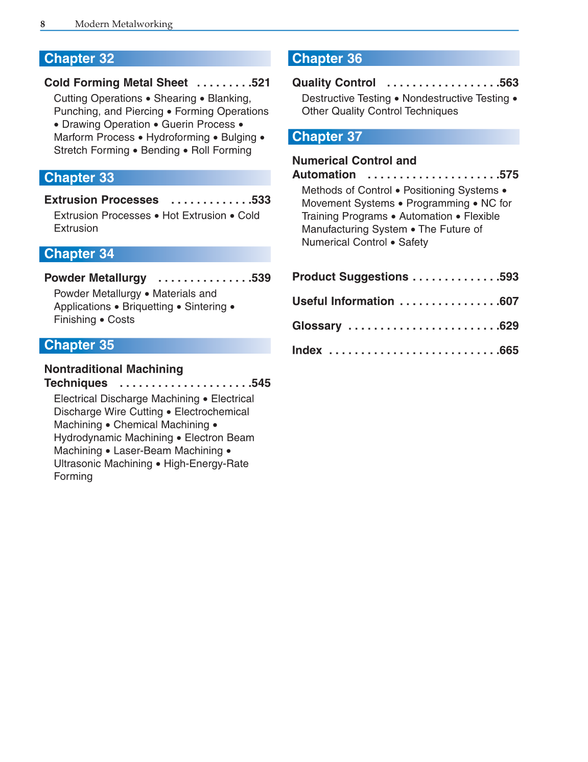 Modern Metalworking, 9th Edition page 8