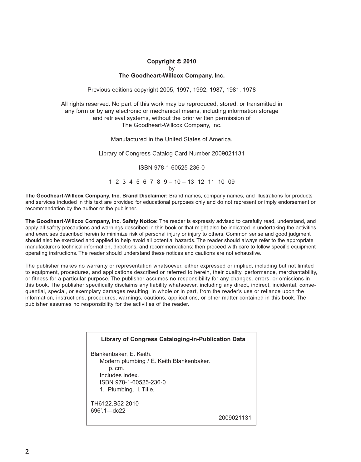 Modern Plumbing, 7th Edition page 2