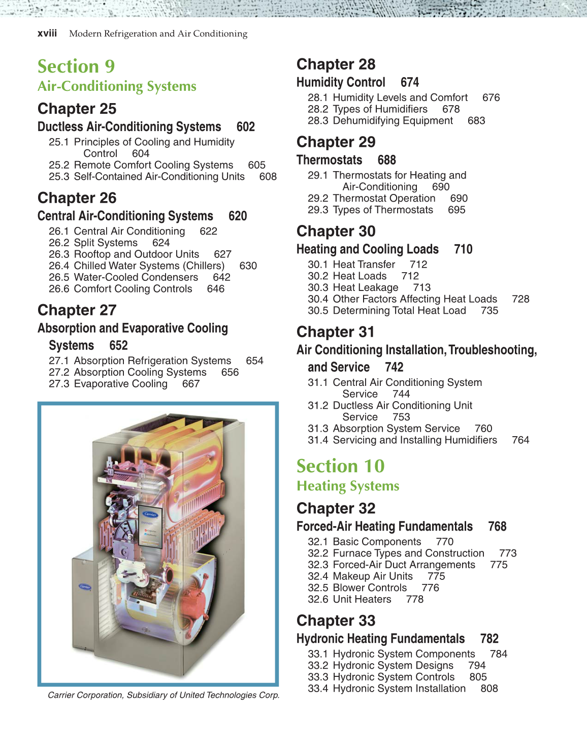 Modern Refrigeration and Air Conditioning, 19th Edition page xviii