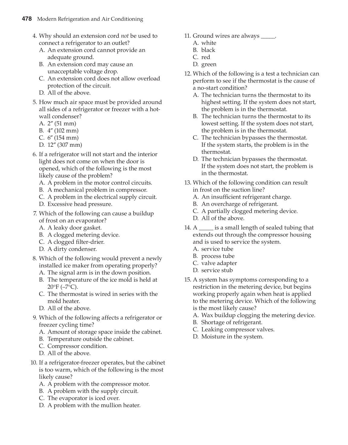 Modern Refrigeration and Air Conditioning, 19th Edition page 478