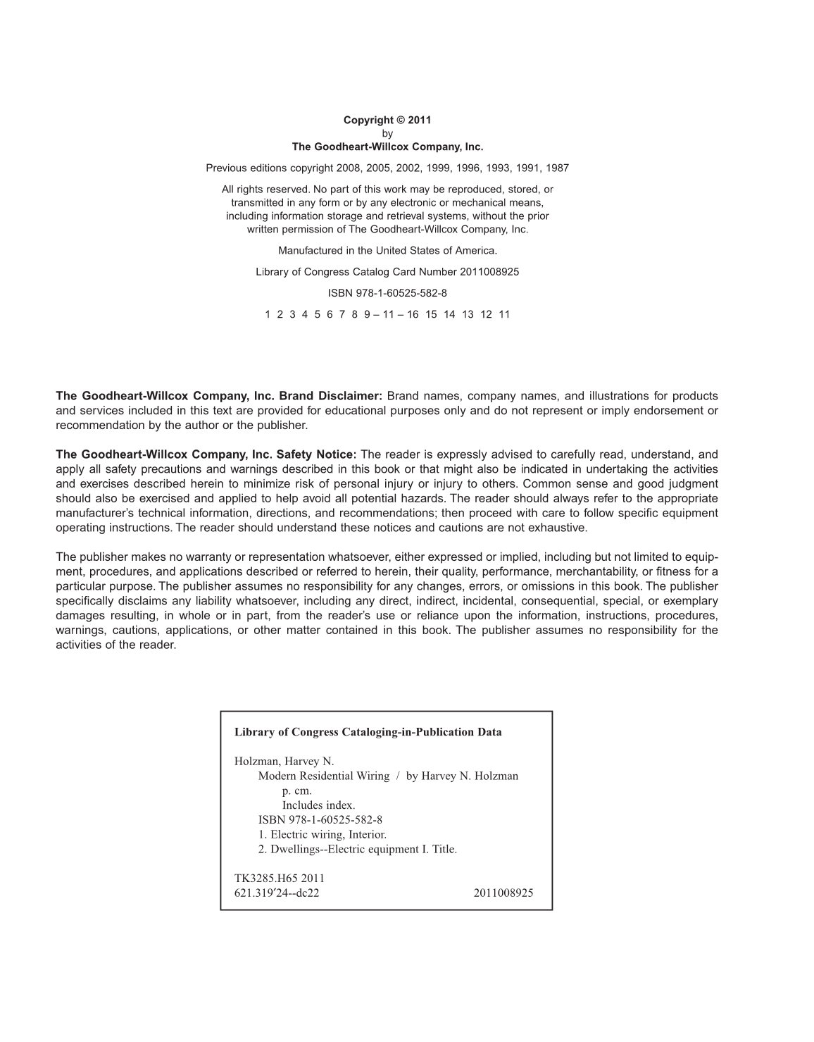 Modern Residential Wiring, 9th Edition page 2