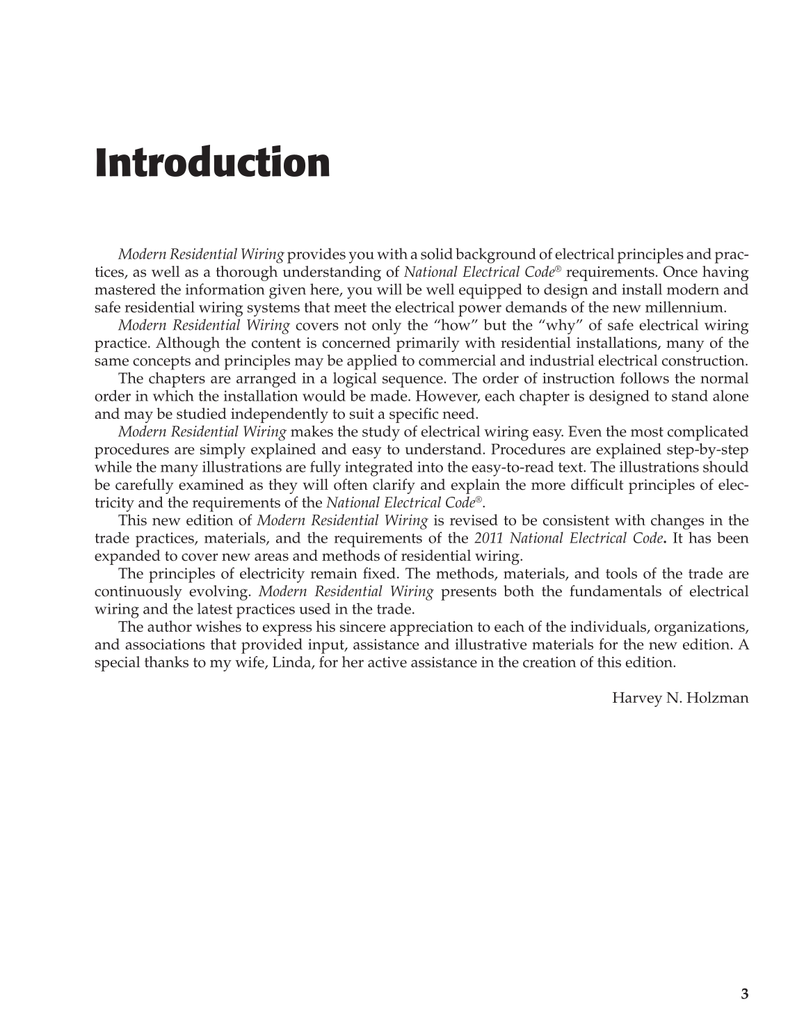 Modern Residential Wiring, 9th Edition page 3