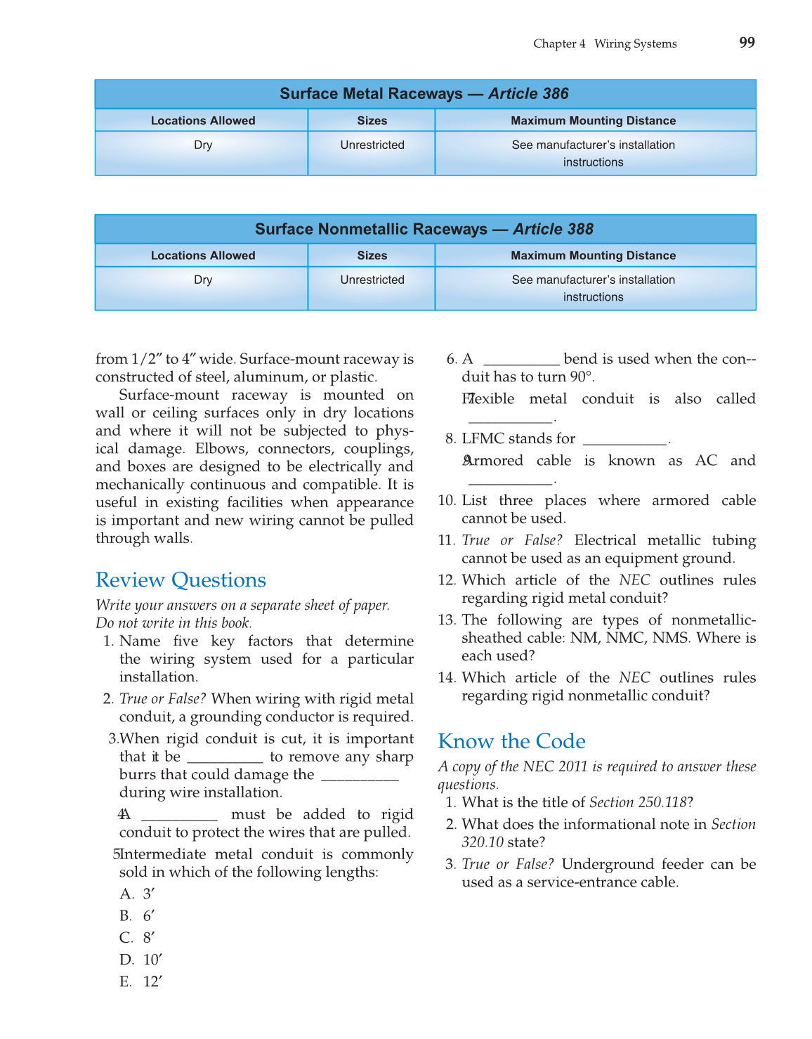 Modern Residential Wiring, 9th Edition page 99