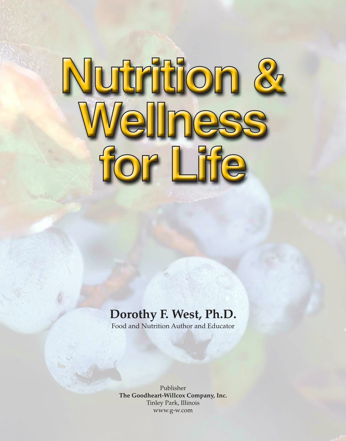 Nutrition &amp; Wellness for Life, 4th Edition page 1