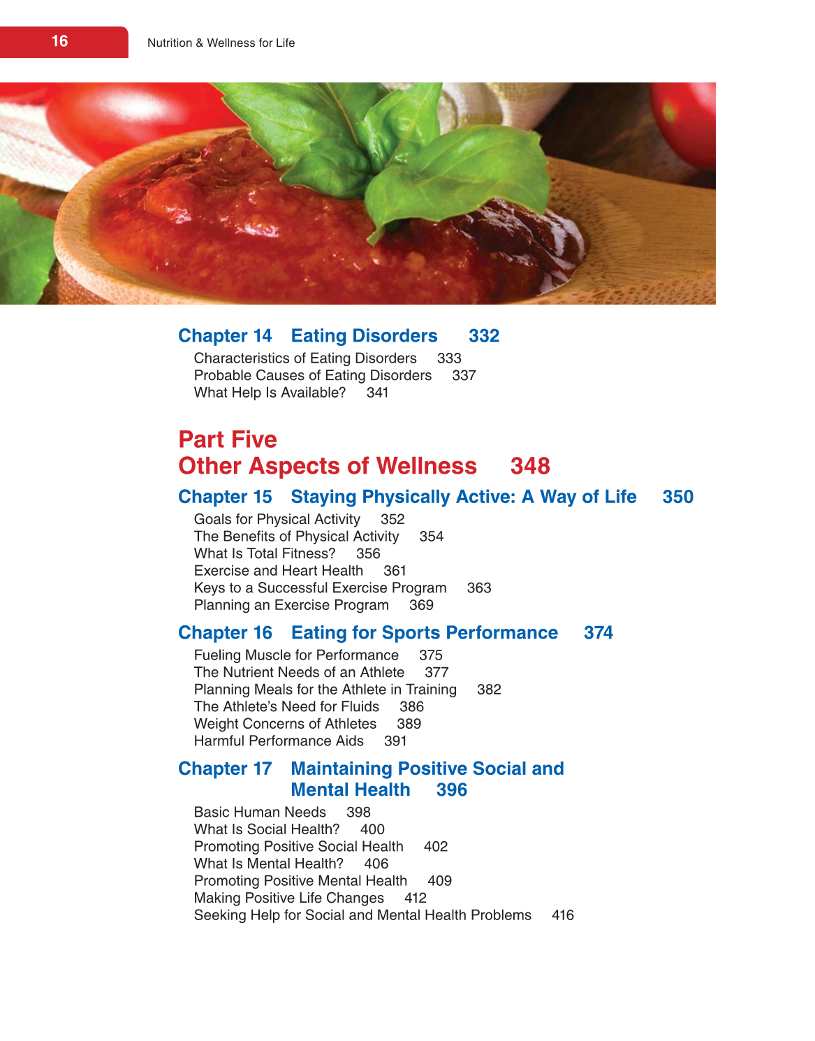 Nutrition &amp; Wellness for Life, 4th Edition page 16
