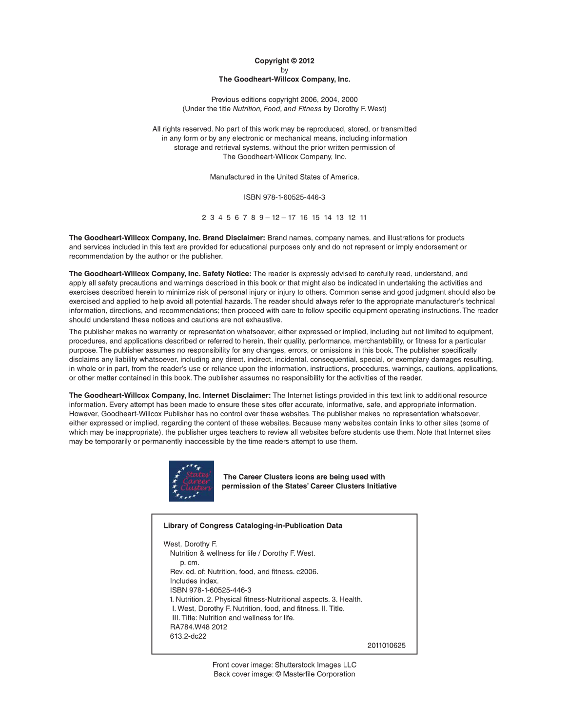 Nutrition &amp; Wellness for Life, 4th Edition page 2