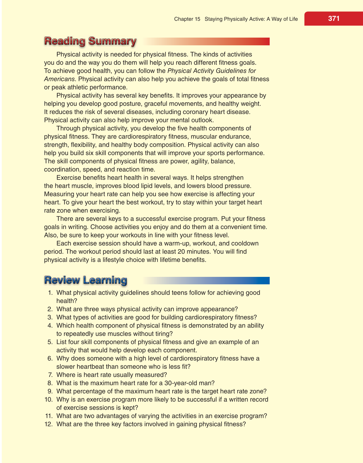Nutrition &amp; Wellness for Life, 4th Edition page 371