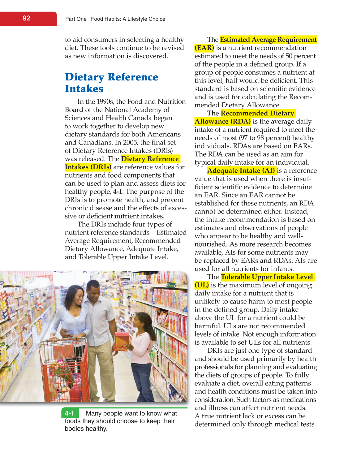 Nutrition &amp; Wellness for Life, 4th Edition page 92