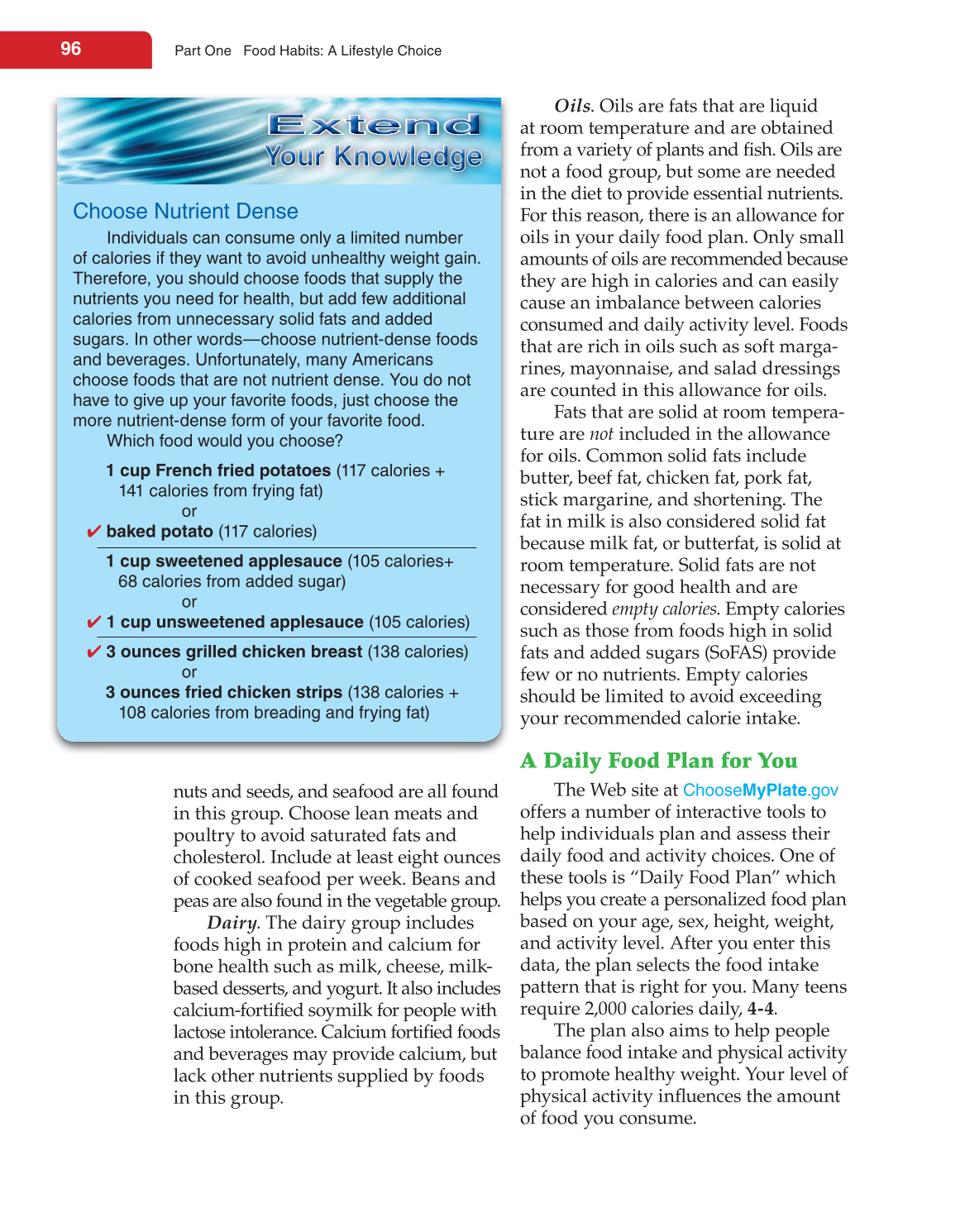 Nutrition &amp; Wellness for Life, 4th Edition page 96