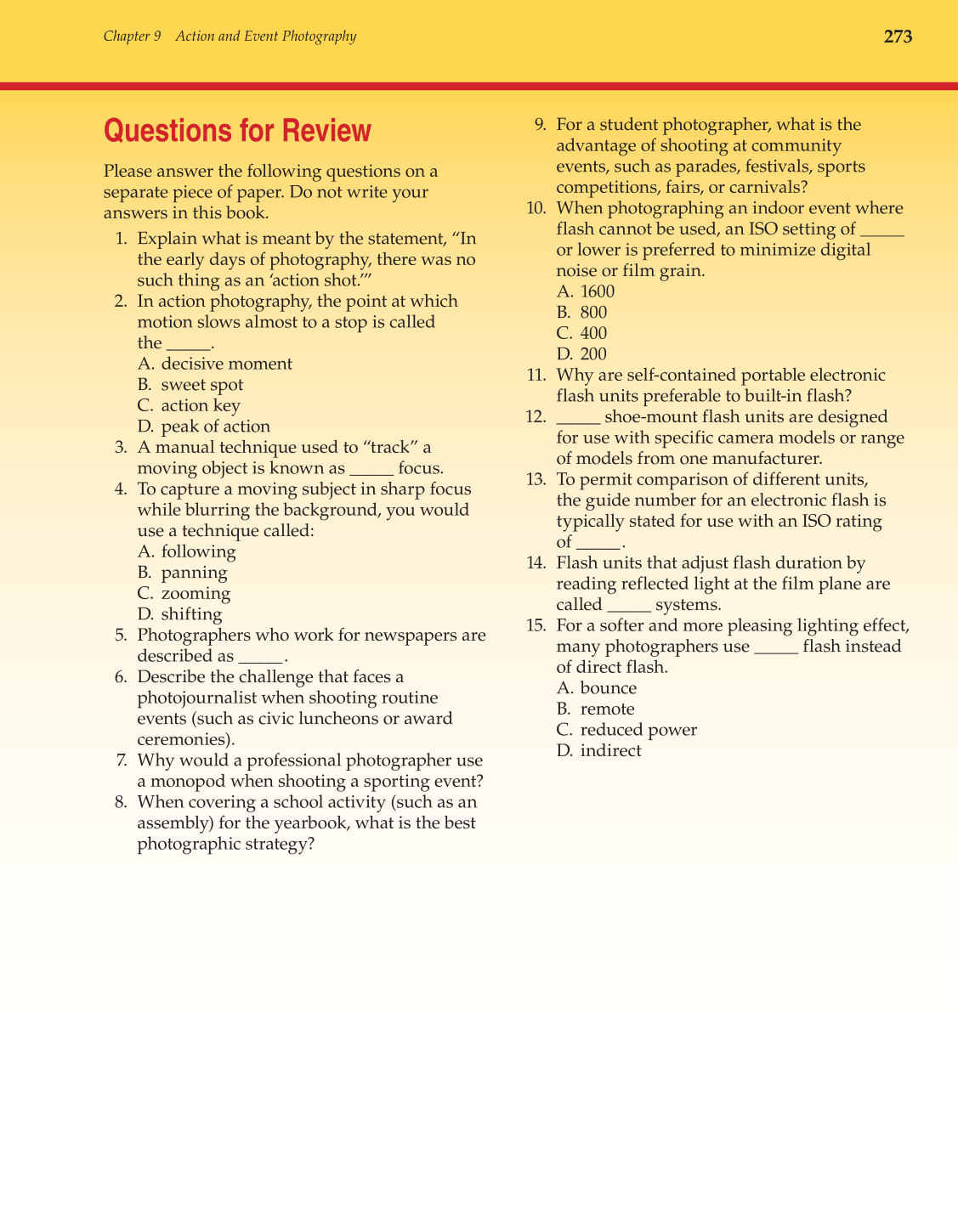 Photography: Capture to Presentation, 2nd Edition page 273