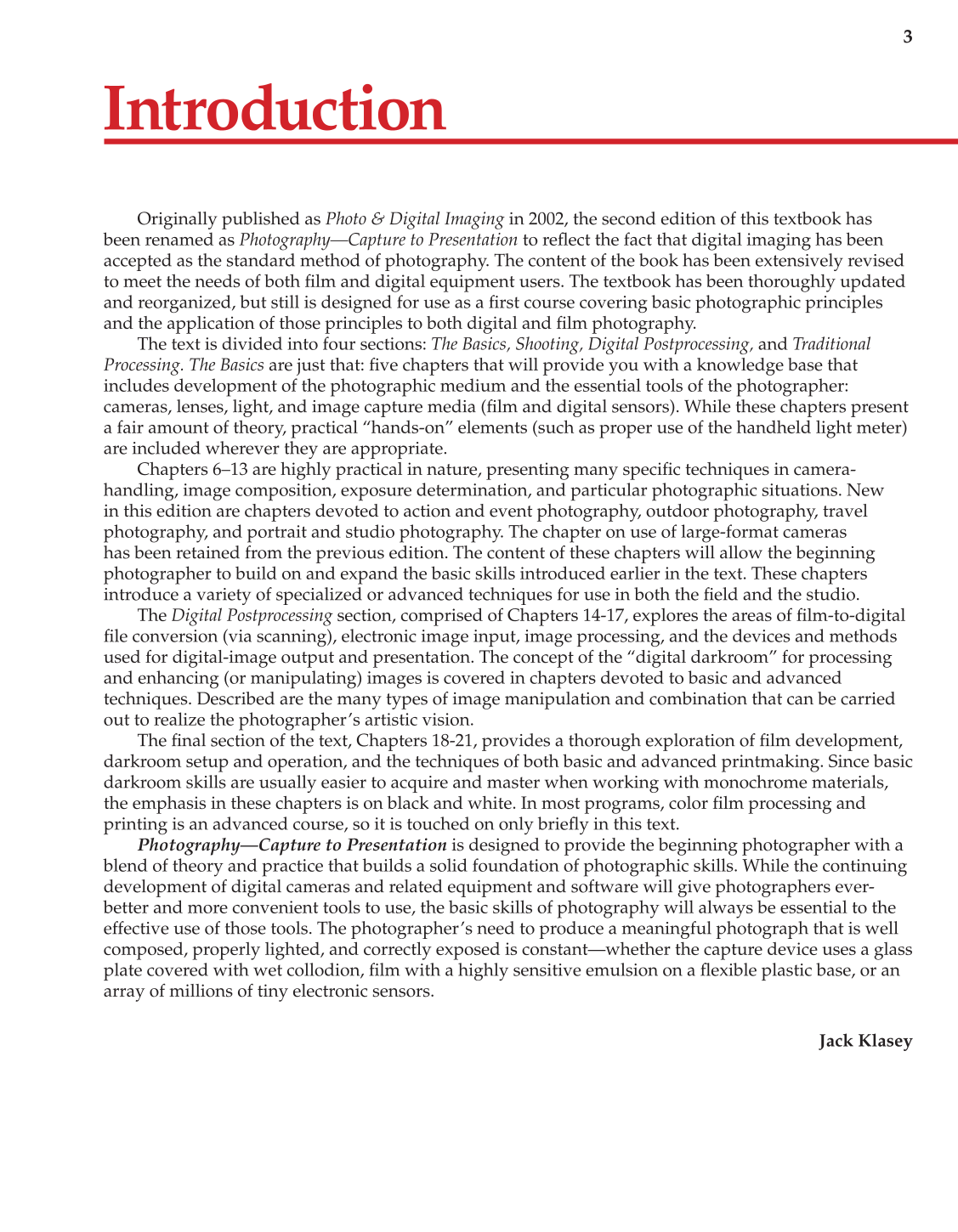 Photography: Capture to Presentation, 2nd Edition page 3