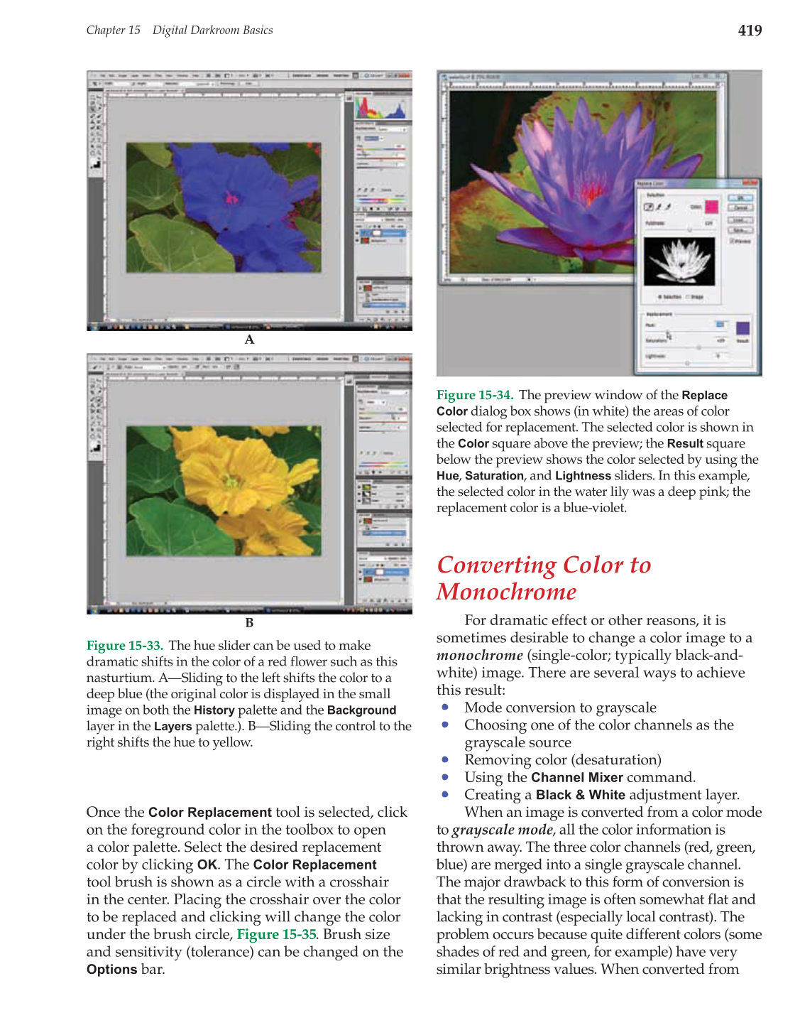 Photography: Capture to Presentation, 2nd Edition page 419