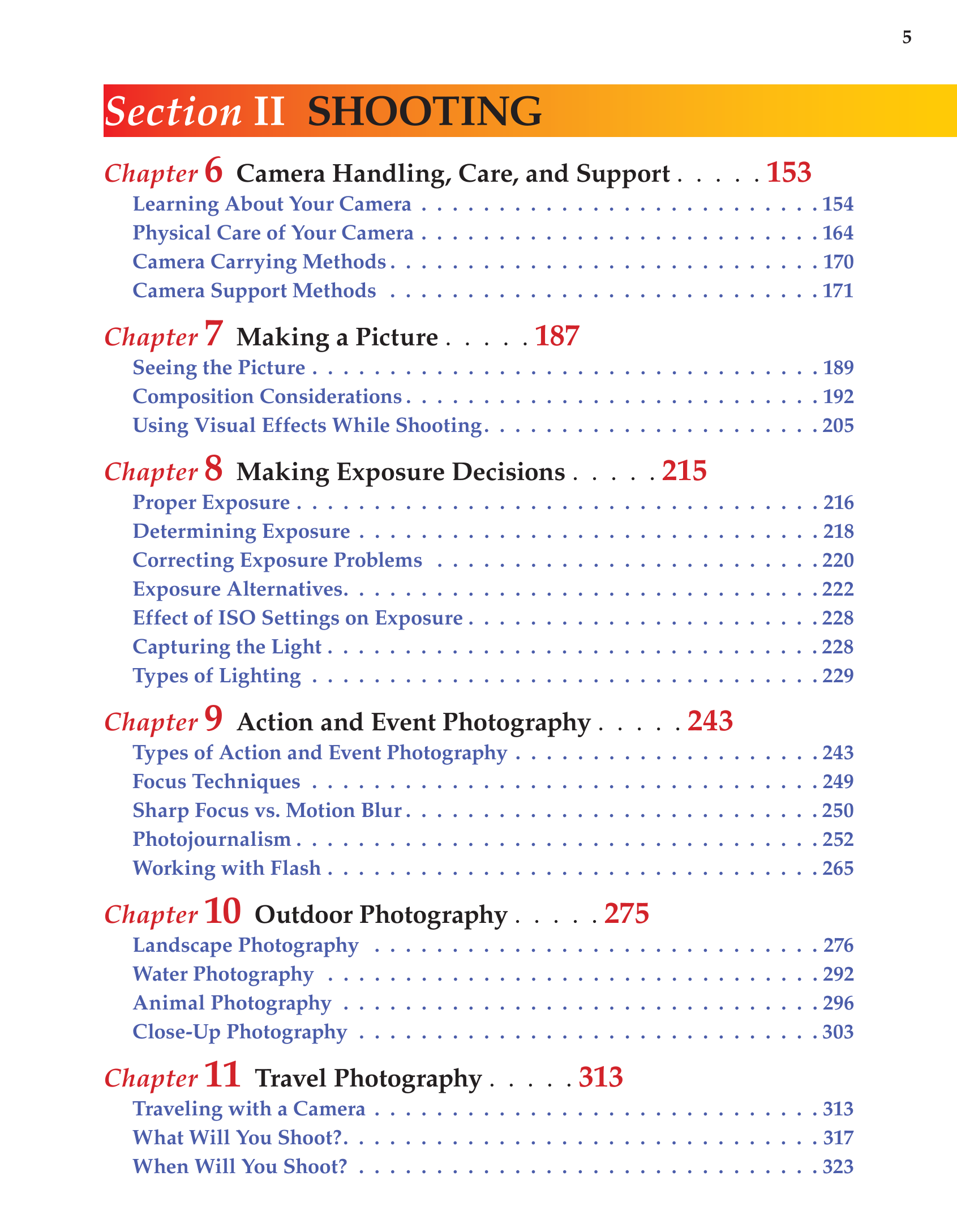 Photography: Capture to Presentation, 2nd Edition page 5