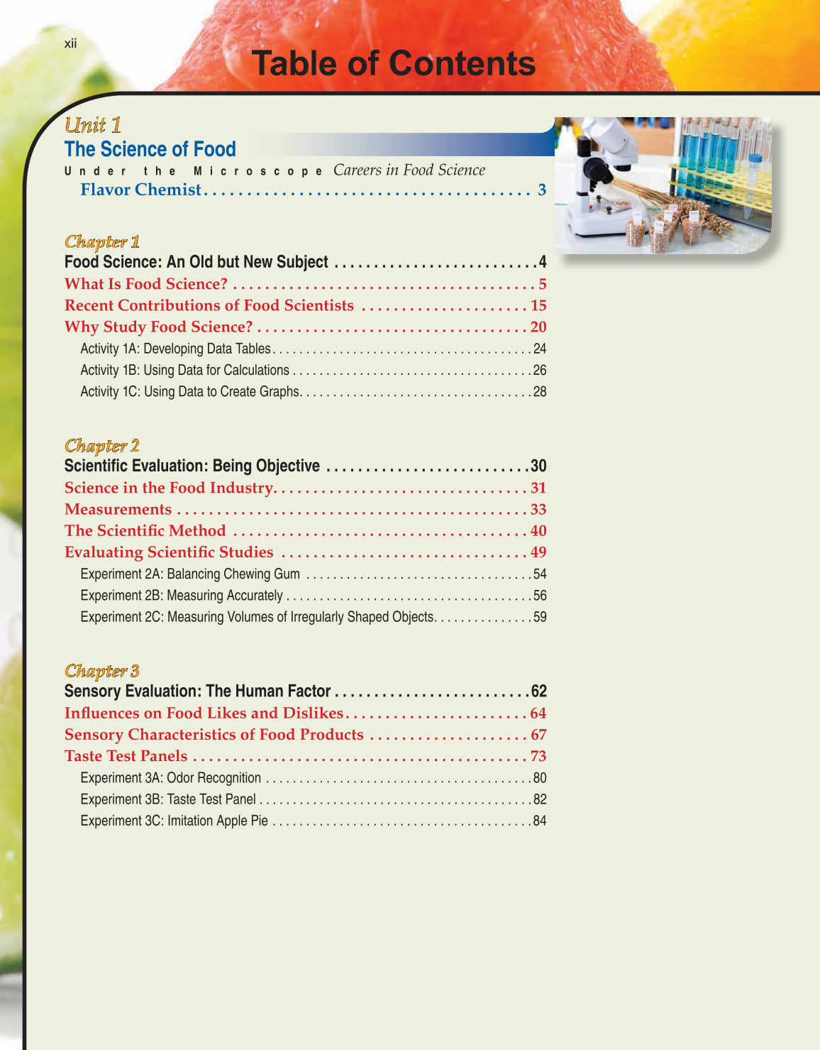Principles of Food Science, 3rd Edition page xii