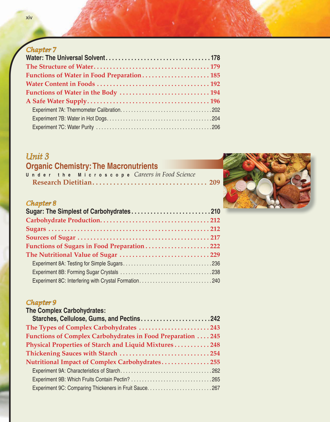 Principles of Food Science, 3rd Edition page xiv