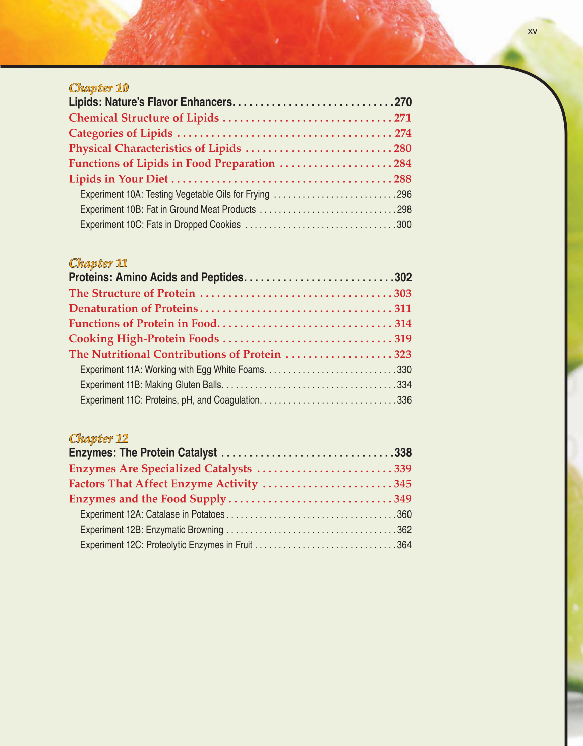 Principles of Food Science, 3rd Edition page xv