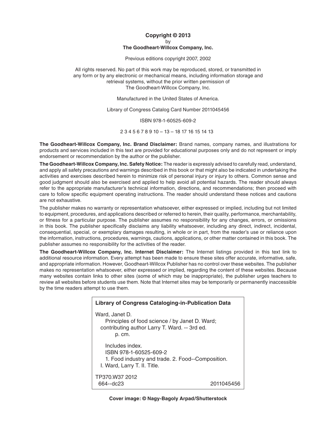 Principles of Food Science, 3rd Edition page ii