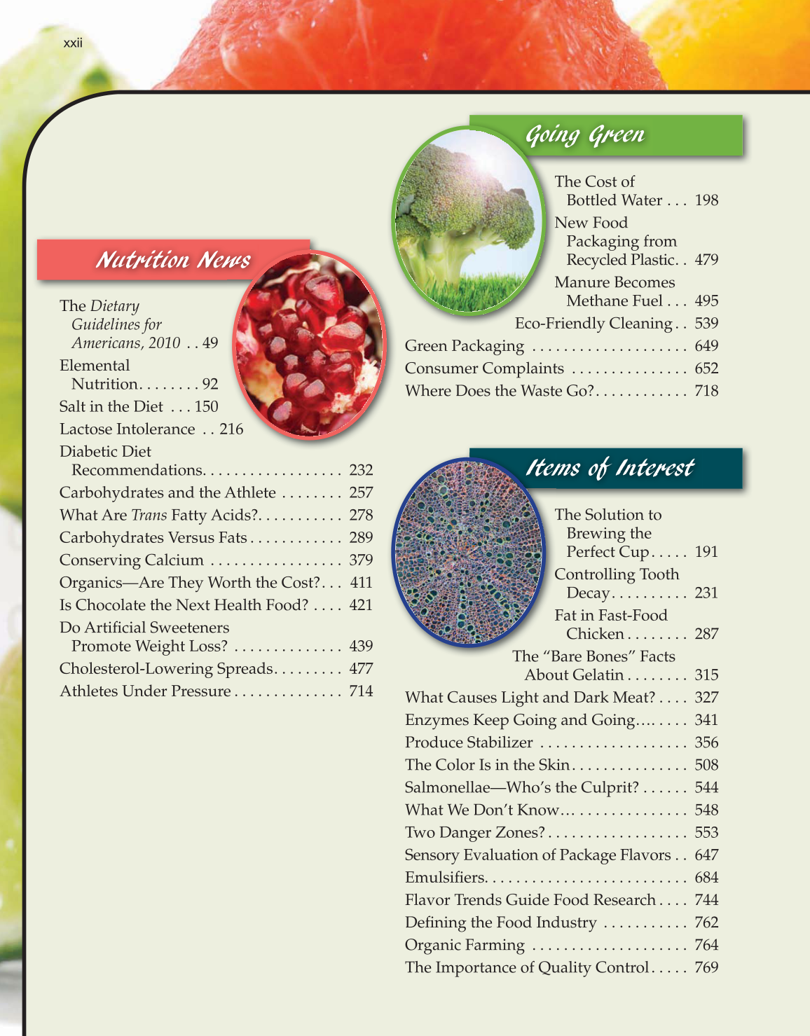 Principles of Food Science, 3rd Edition page xxii