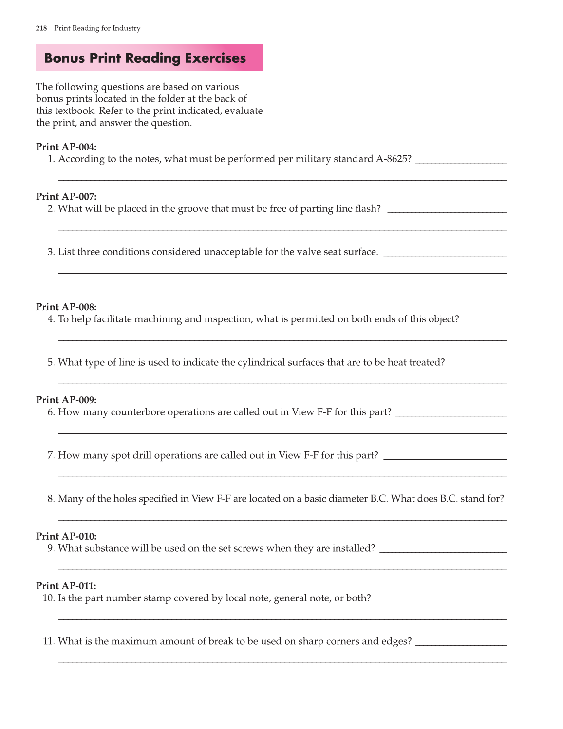 Print Reading for Industry, 9th Edition page 218