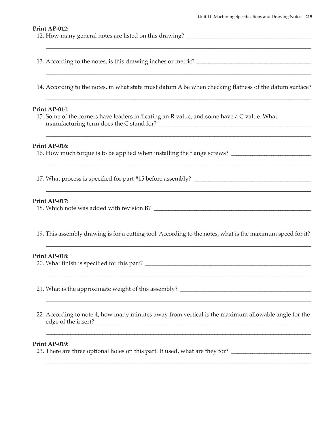 Print Reading for Industry, 9th Edition page 219