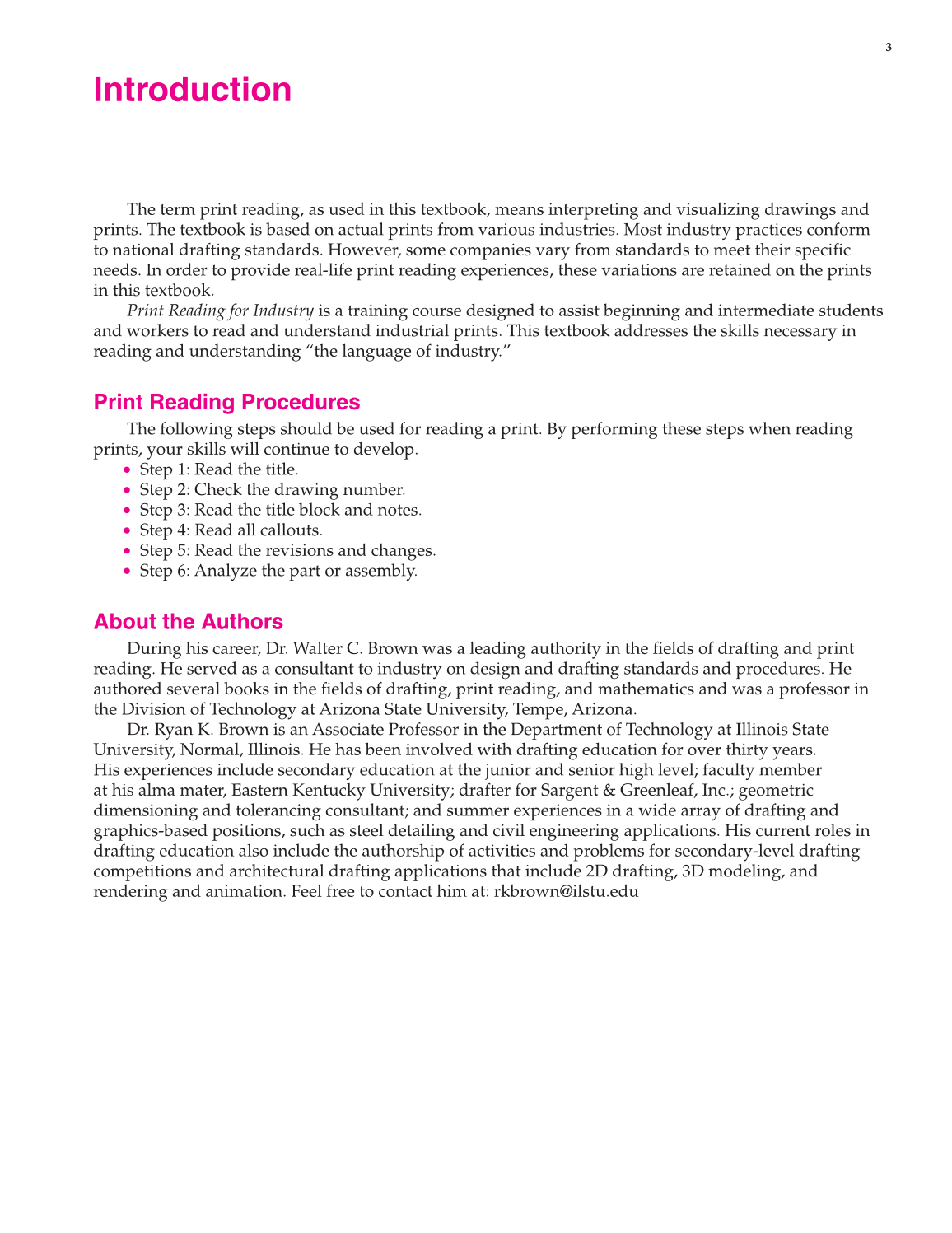 Print Reading for Industry, 9th Edition page 3