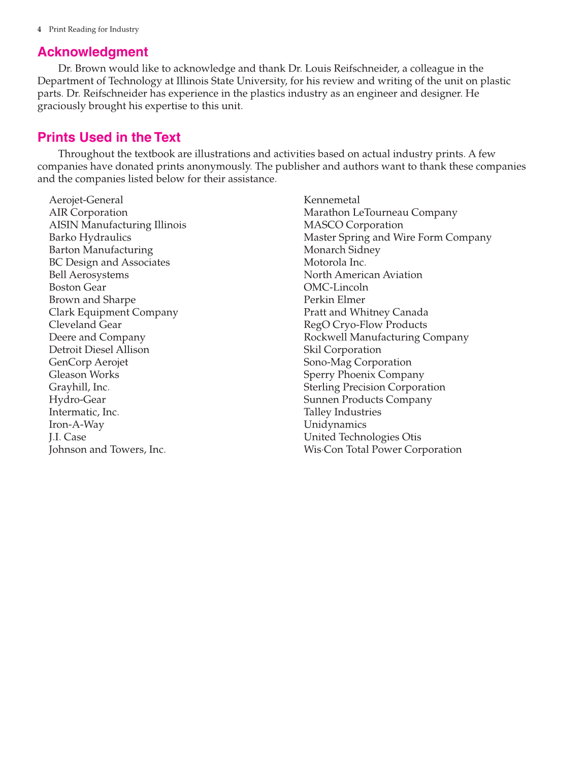 Print Reading for Industry, 9th Edition page 4