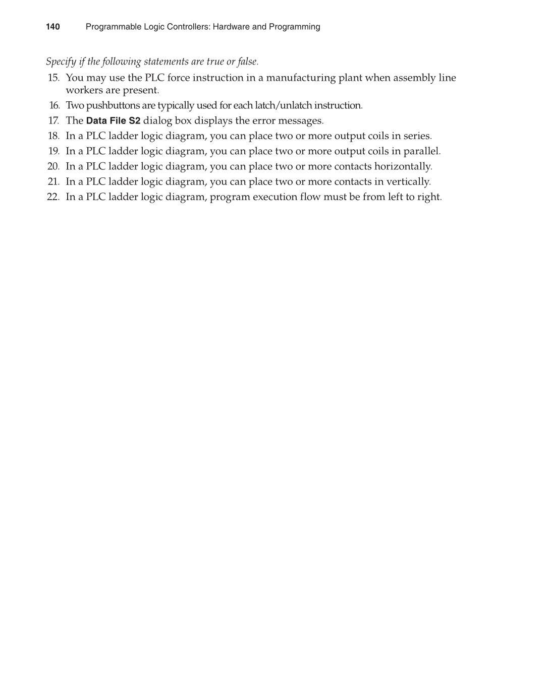 Programmable Logic Controllers, 3rd Edition page 140