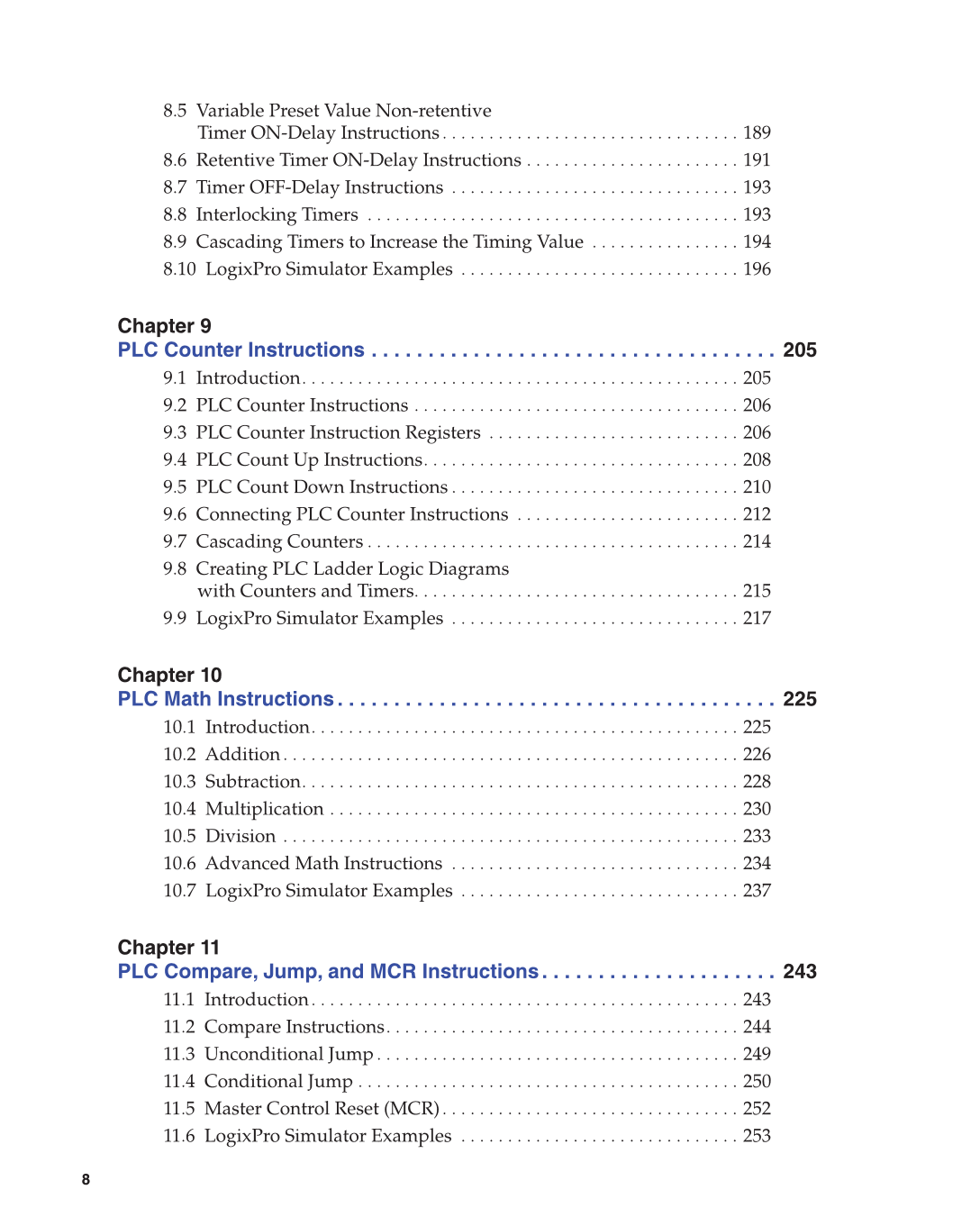 Programmable Logic Controllers, 3rd Edition page 8