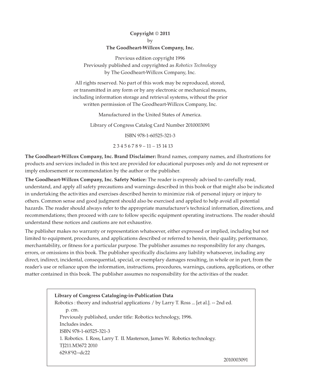 Robotics: Theory and Industrial Applications, 2nd Edition page 2