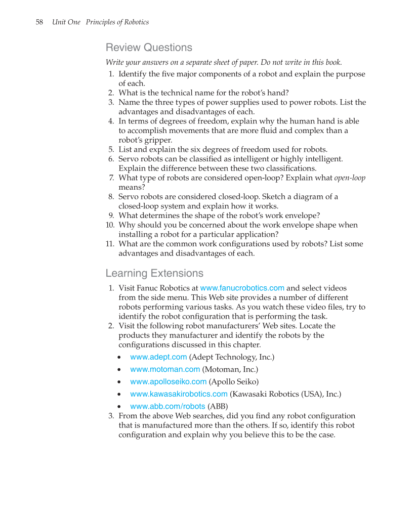Robotics: Theory and Industrial Applications, 2nd Edition page 58