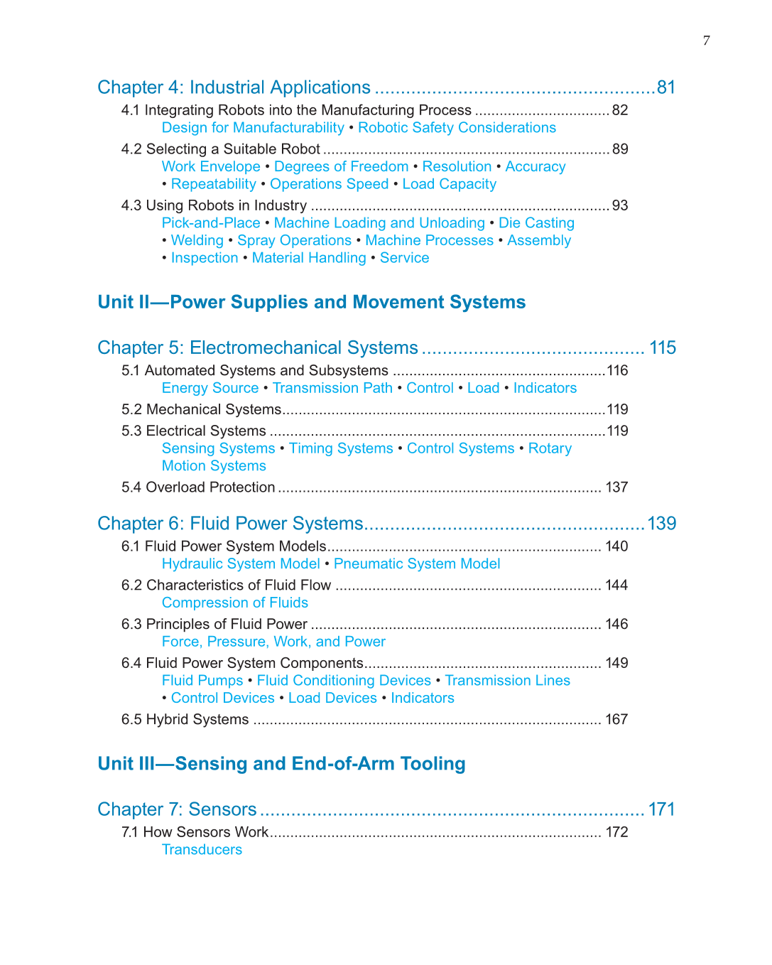 Robotics: Theory and Industrial Applications, 2nd Edition page 7