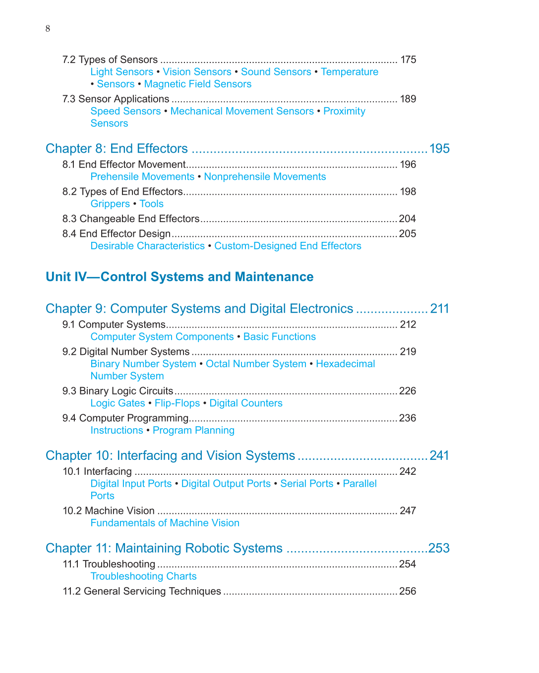 Robotics: Theory and Industrial Applications, 2nd Edition page 8
