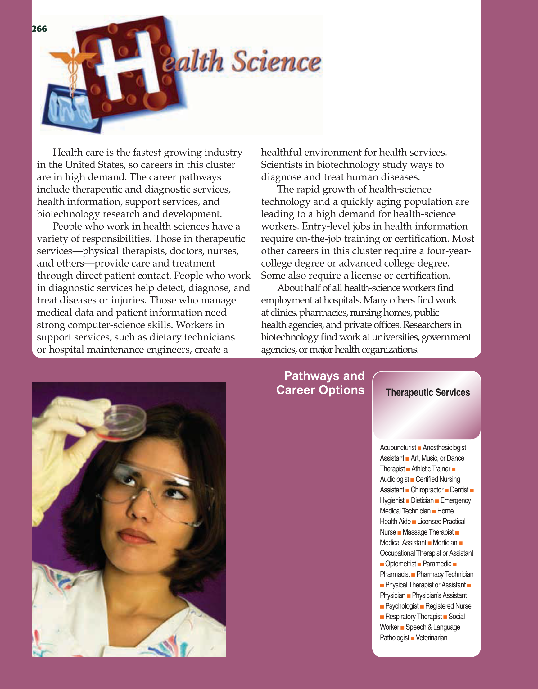 School to Career, 9th Edition page 266