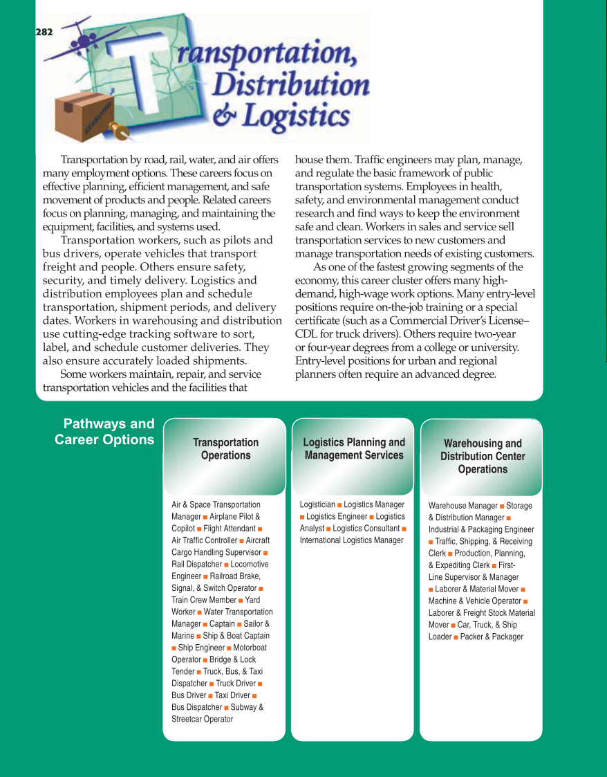 School to Career, 9th Edition page 282