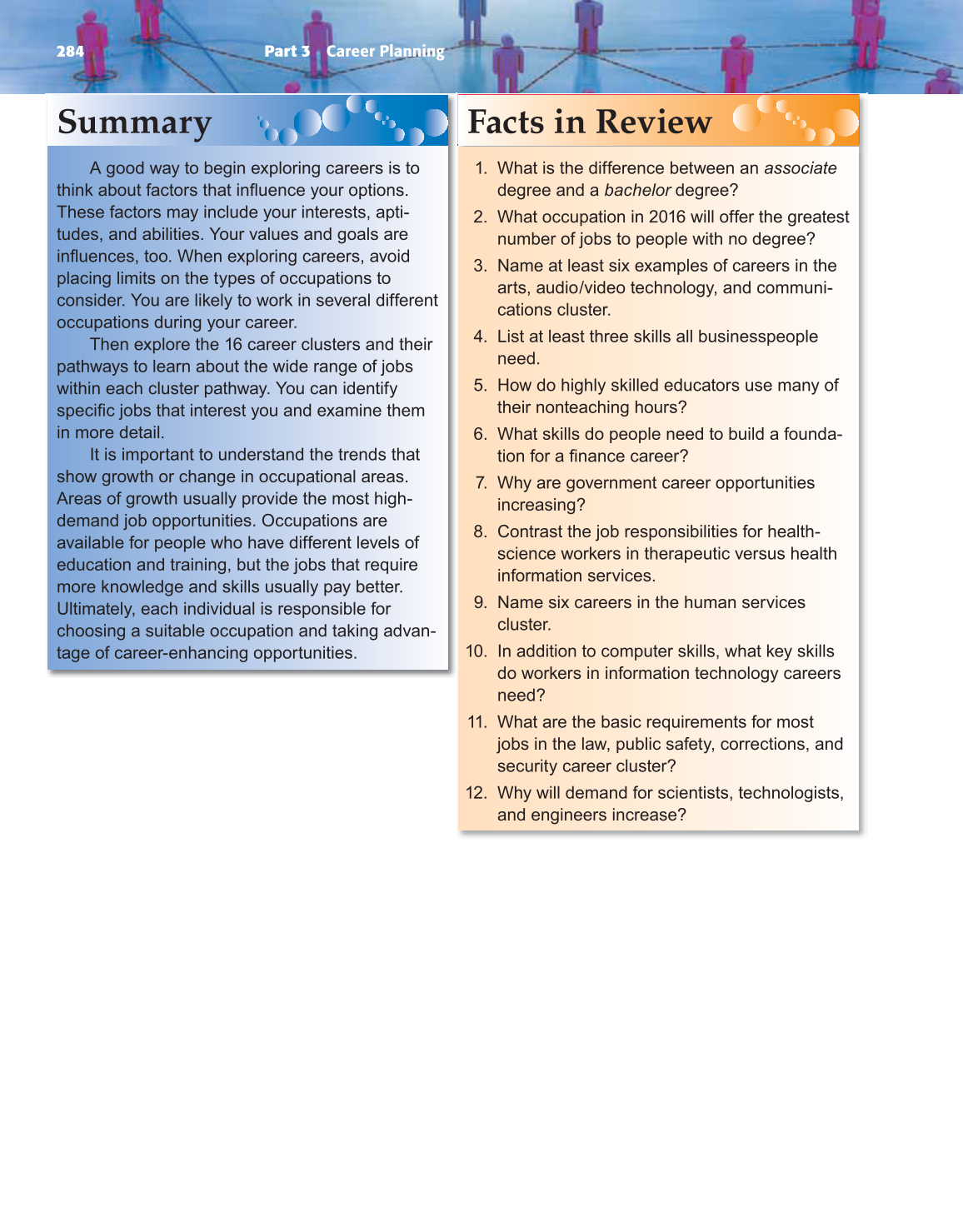 School to Career, 9th Edition page 284