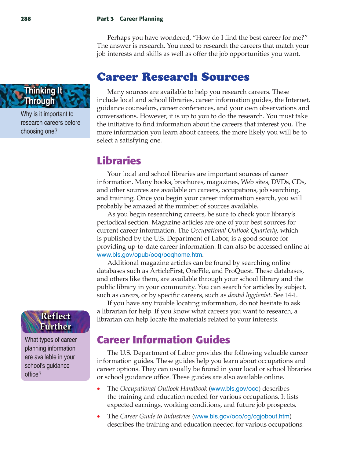 School to Career, 9th Edition page 288