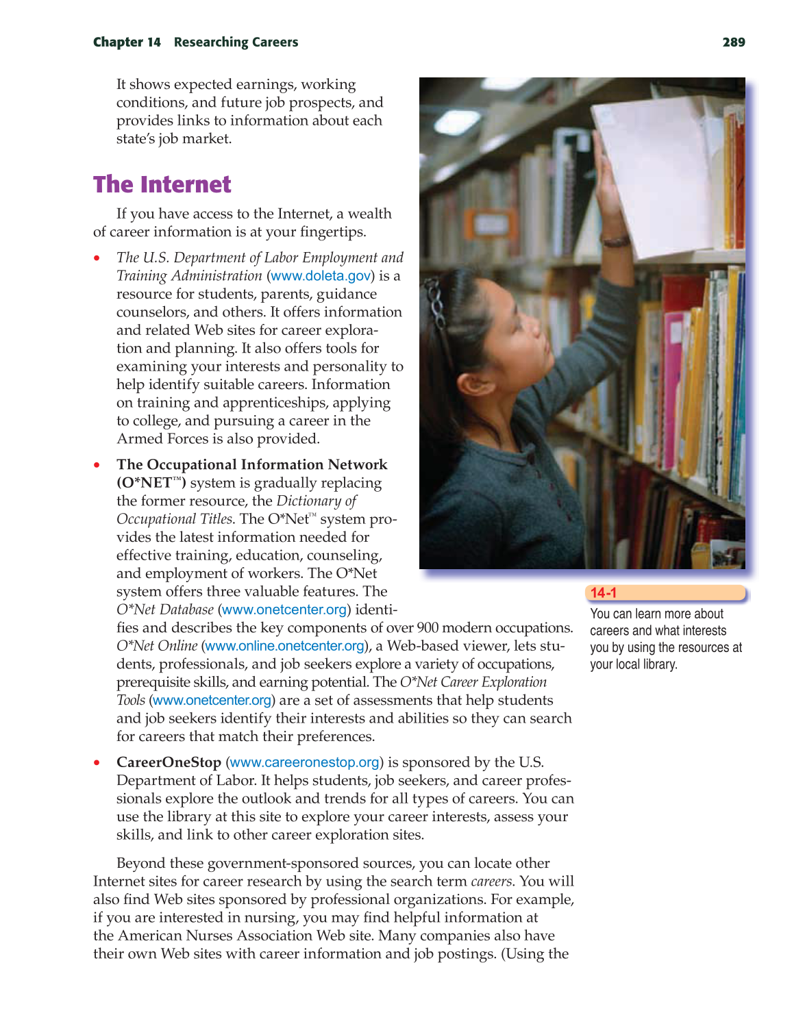 School to Career, 9th Edition page 289