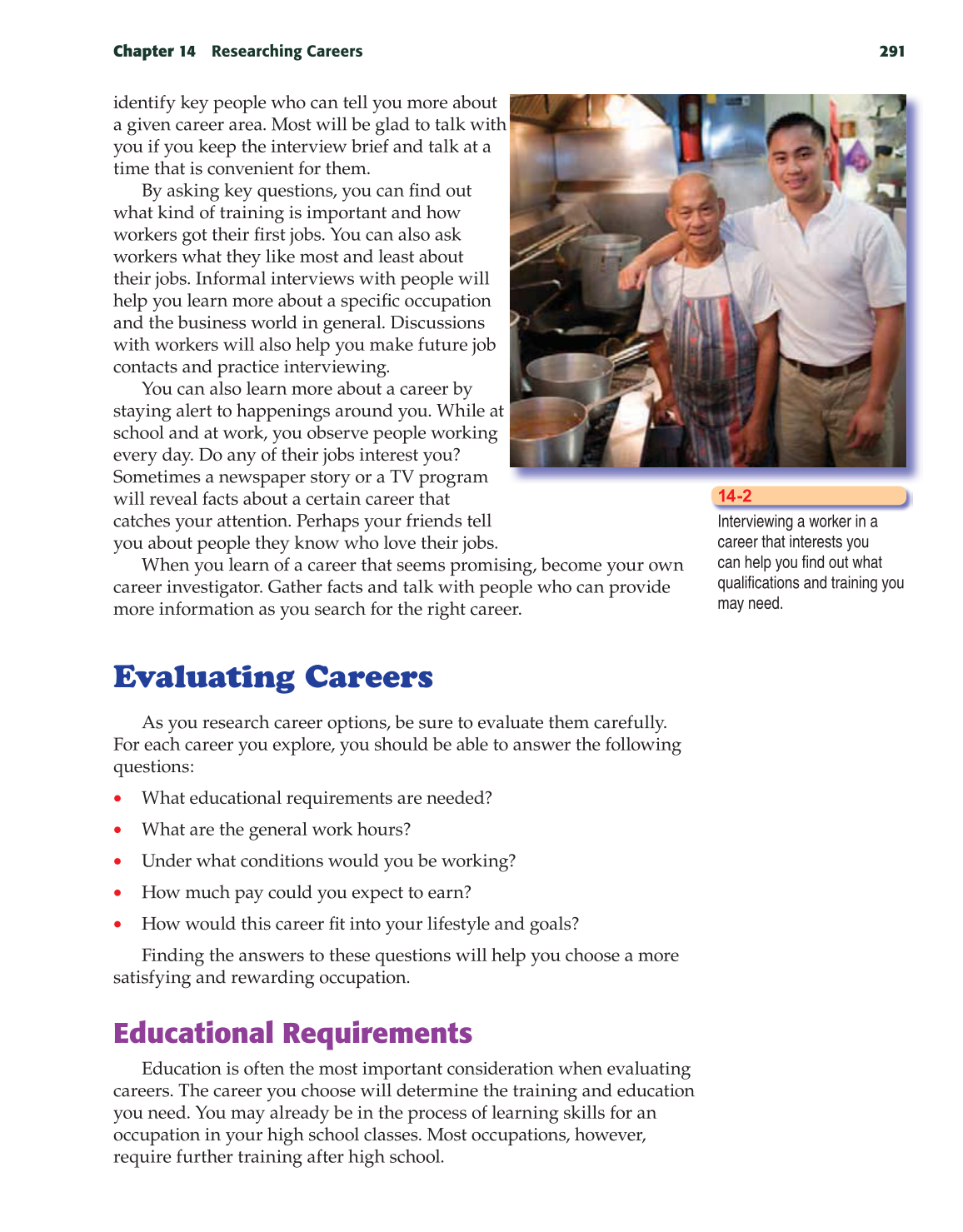 School to Career, 9th Edition page 291