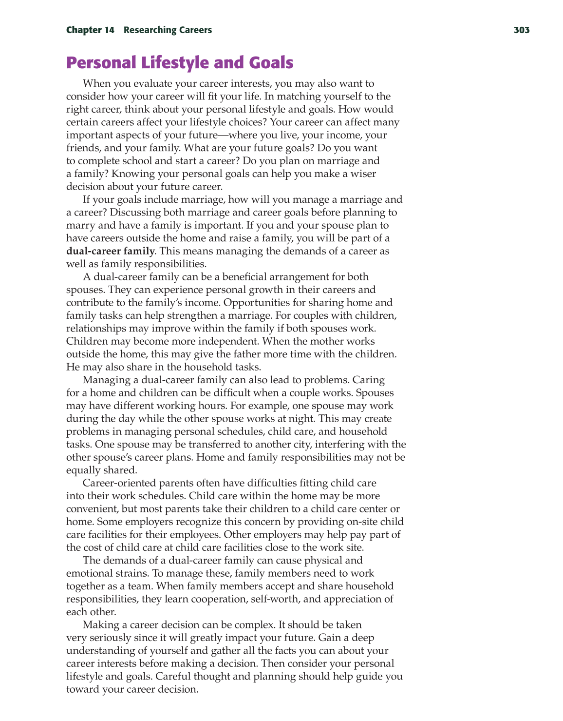 School to Career, 9th Edition page 303