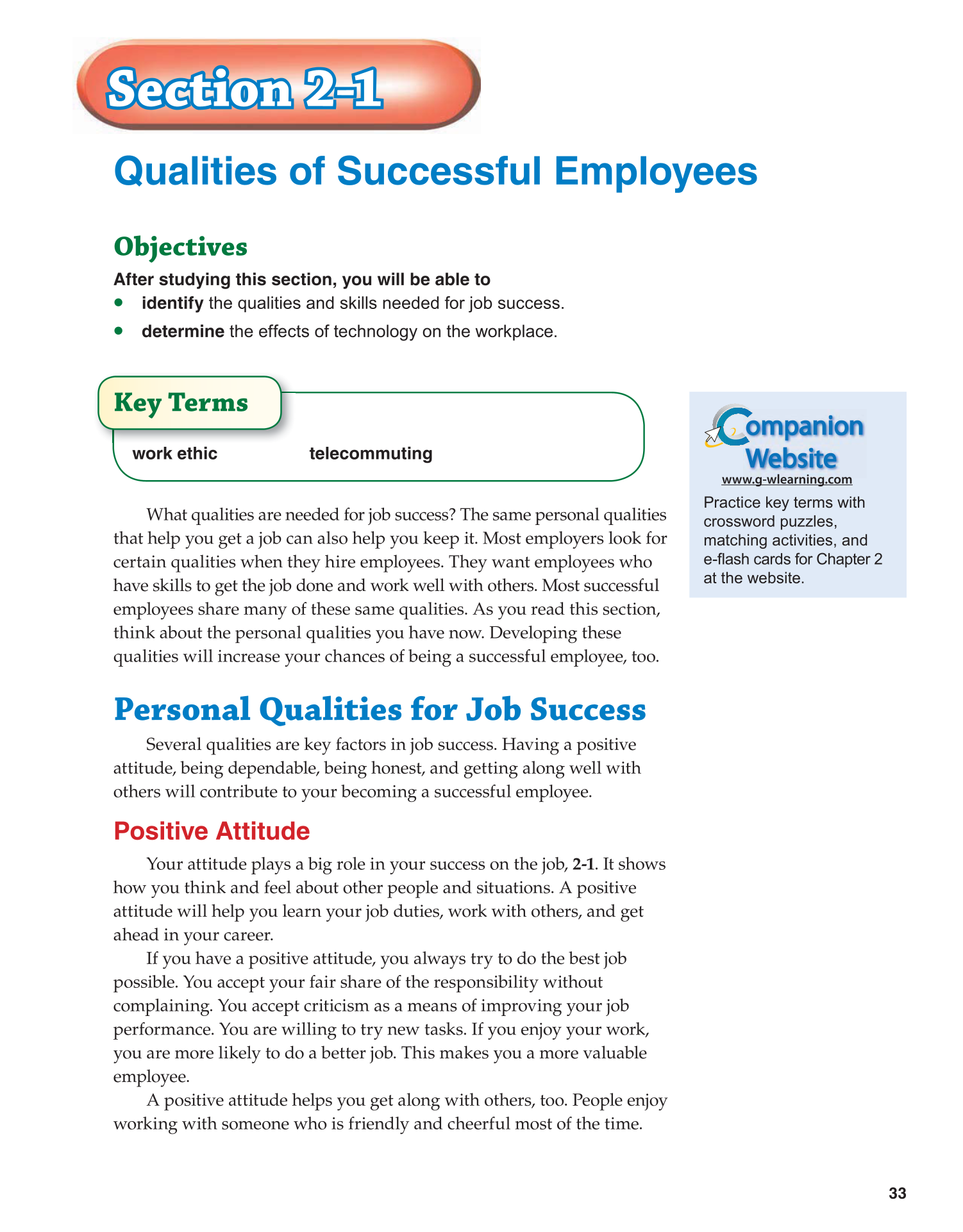 Succeeding in Life and Career, 10th Edition page 33