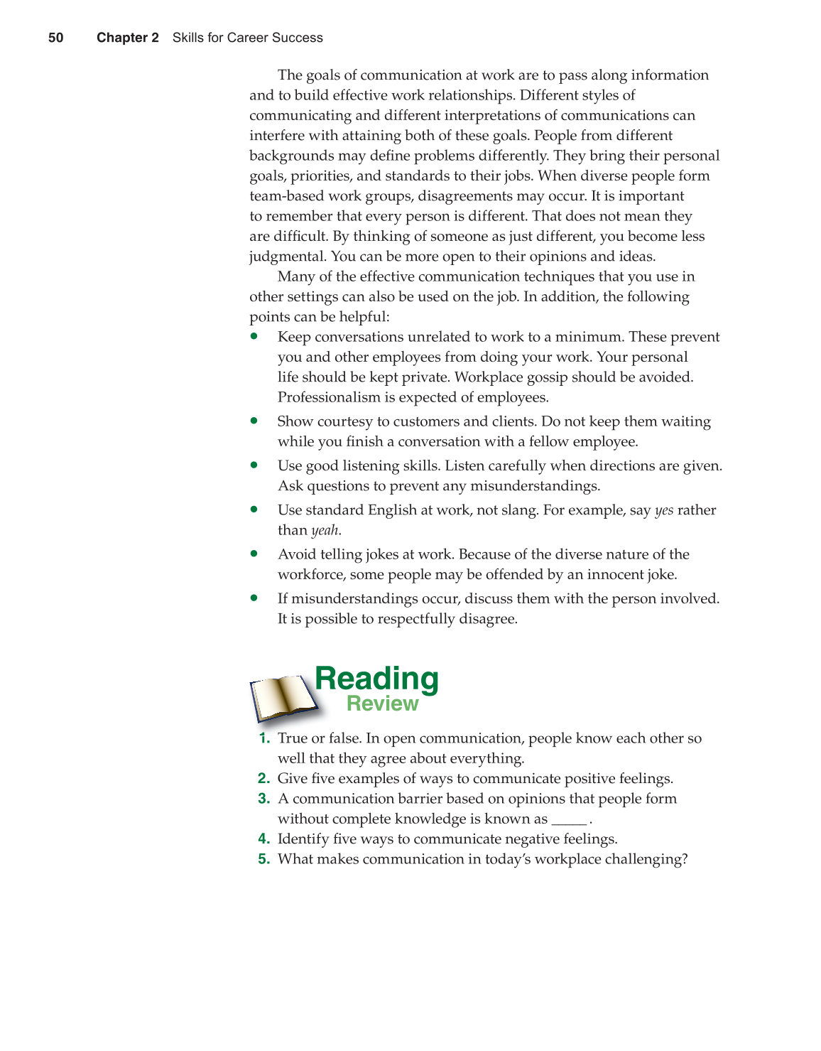 Succeeding in Life and Career, 10th Edition page 50