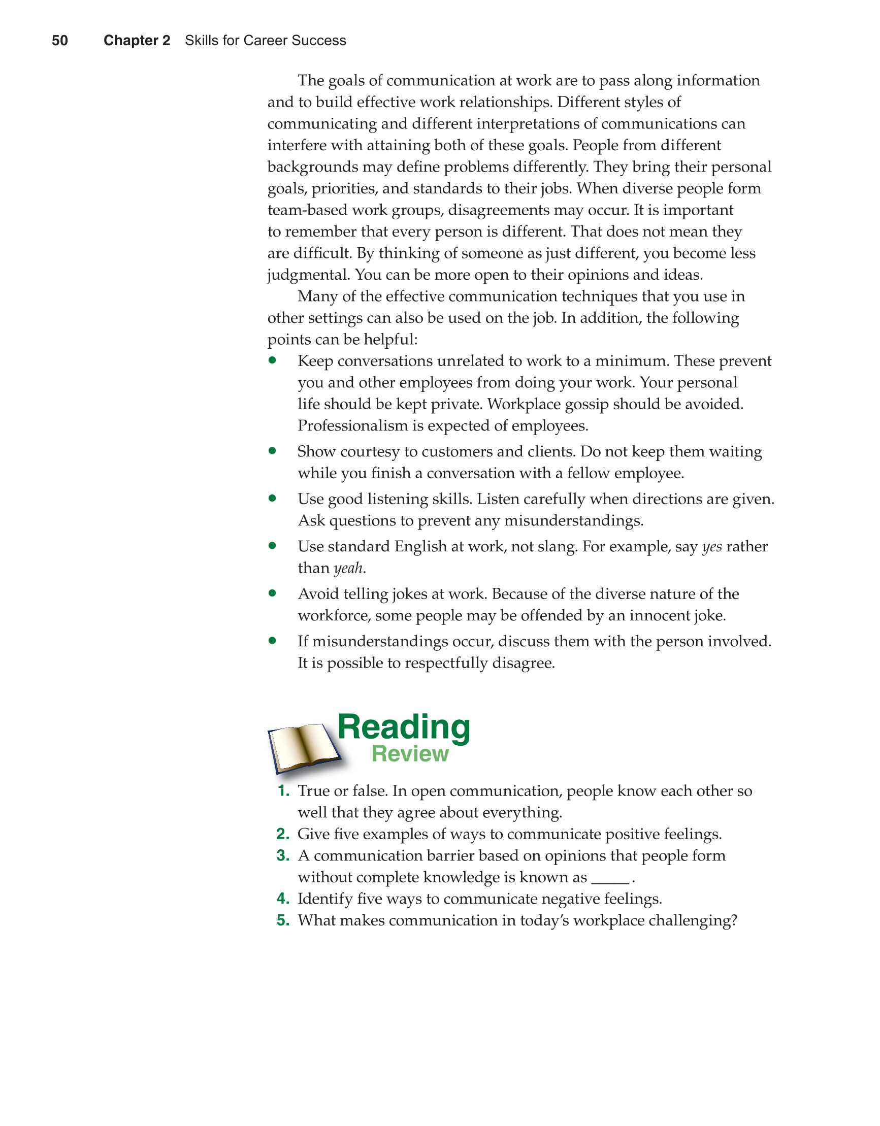 Succeeding in Life and Career, 10th Edition page 50