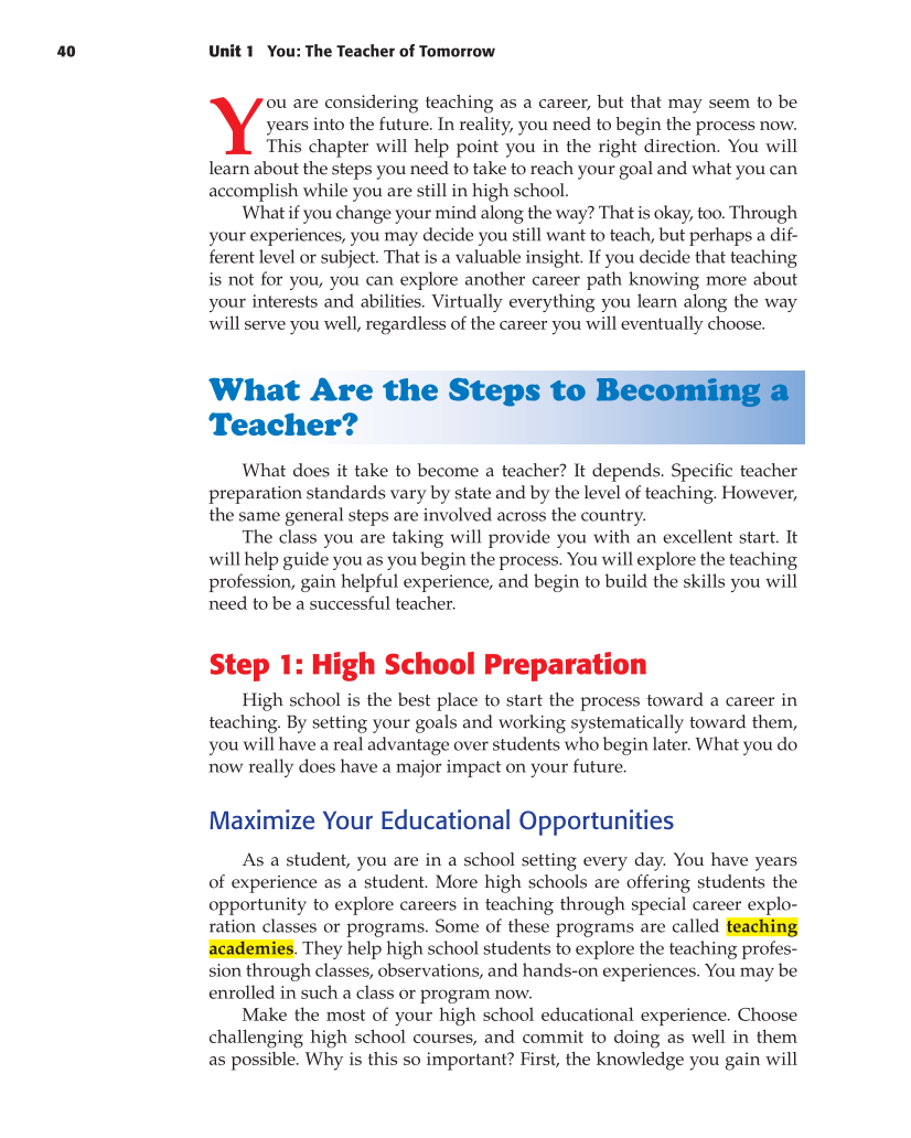Teaching, 1st Edition page 40