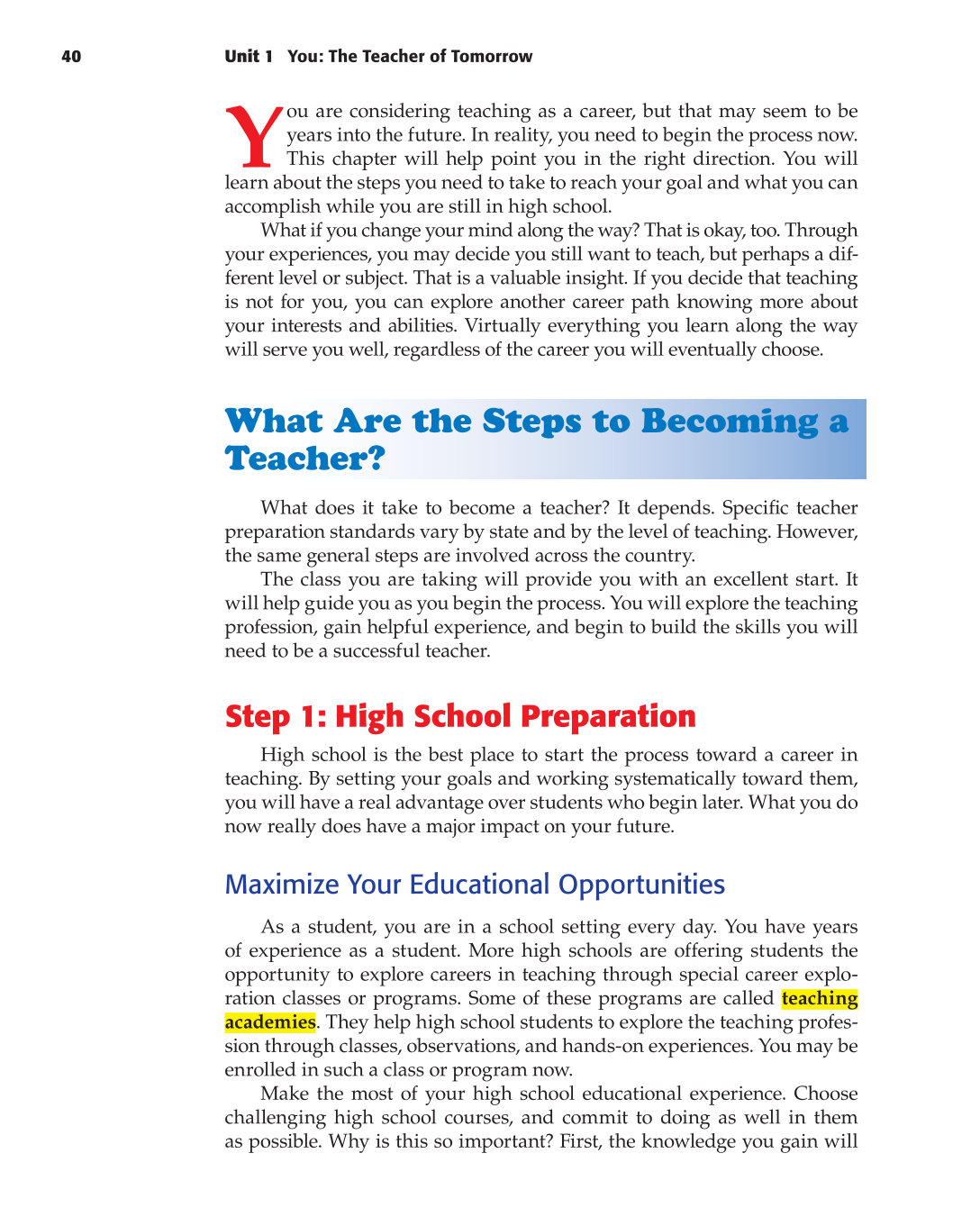 Teaching, 1st Edition page 40