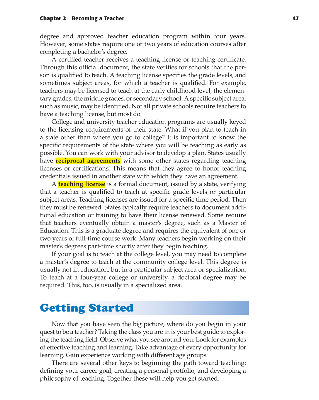 Teaching, 1st Edition page 47