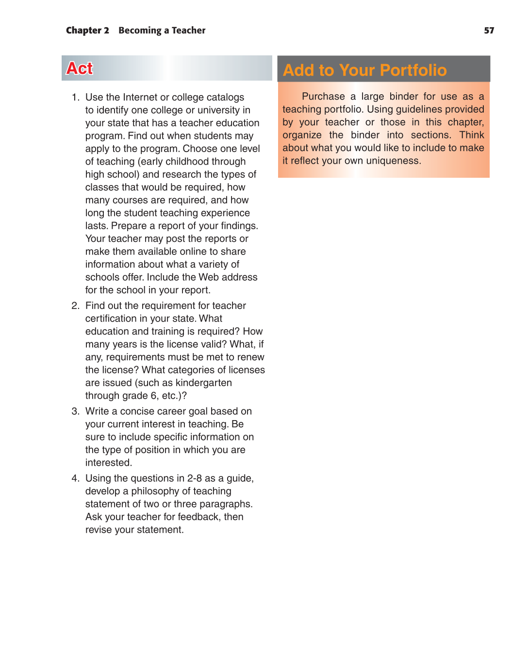 Teaching, 1st Edition page 57