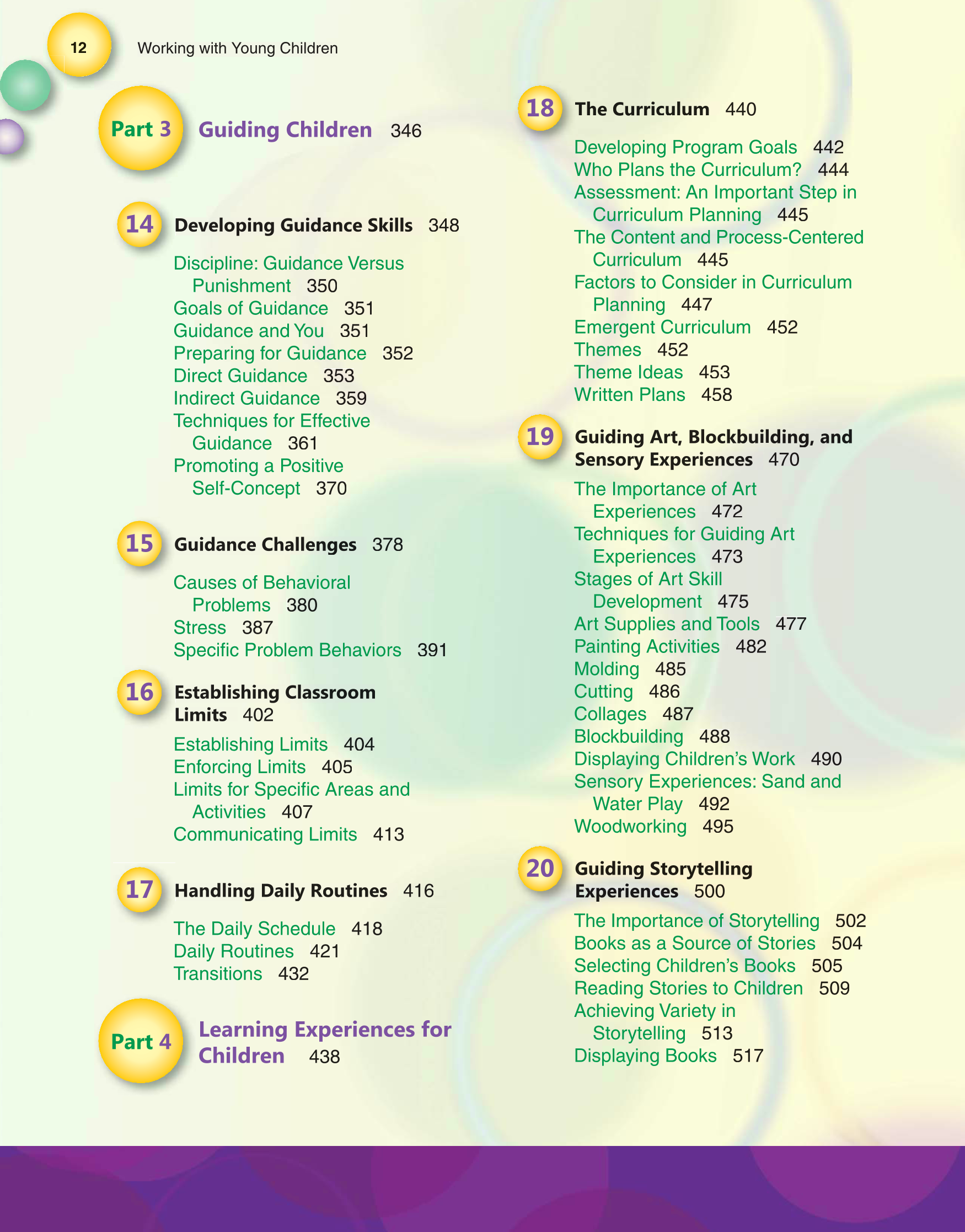 Working with Young Children, 7th Edition page 12