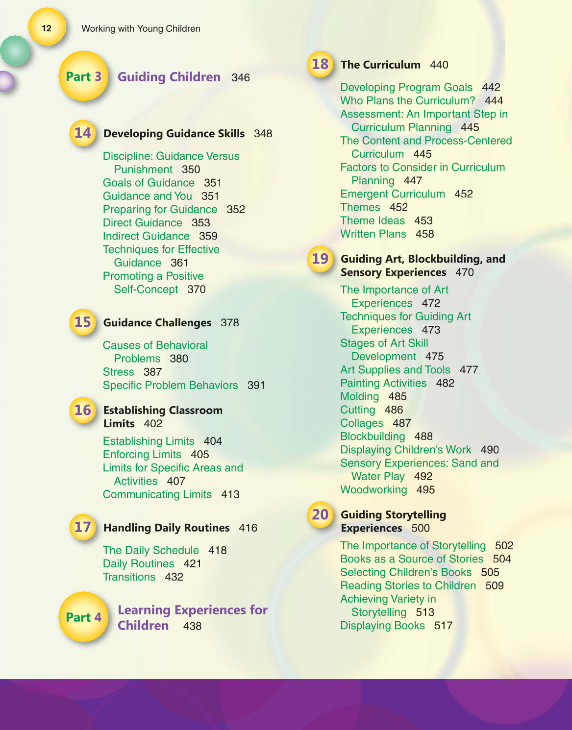 Working with Young Children, 7th Edition page 12